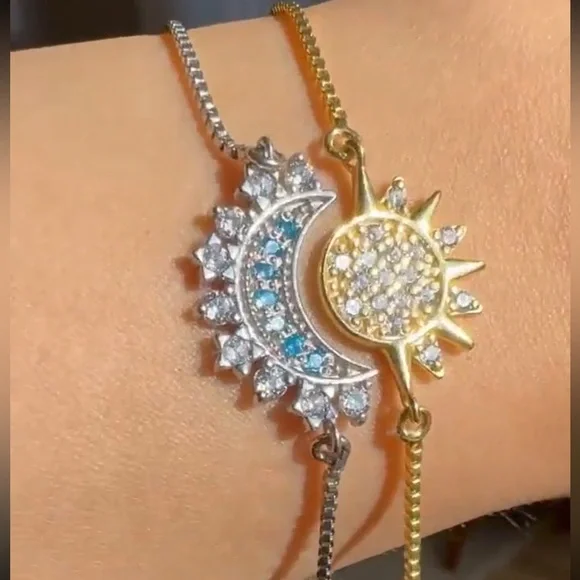 New Sun Moon Couple Necklace Stainless Steel Magnetic - Picture 2 of 8